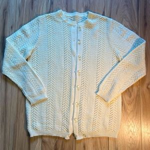 Handmade Cream Buttoned Cardigan